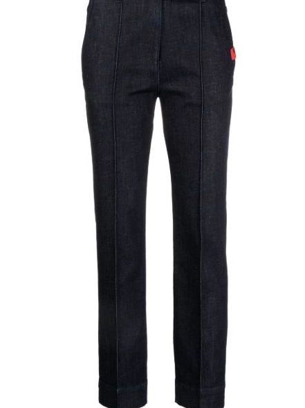 logo-patch Women Moschino Love jeans cropped 0425